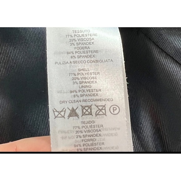 Armani Exchange A/X Sz 8 Navy Blue Blazer Suit Angler Riding Jacket - Picture 9 of 9